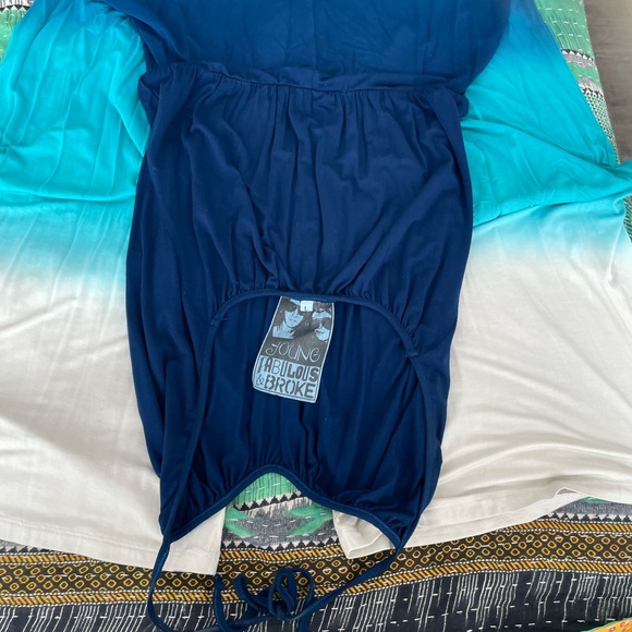 Young, fabulous and broke modal dip dyed halter jumpsuit - Picture 9 of 11